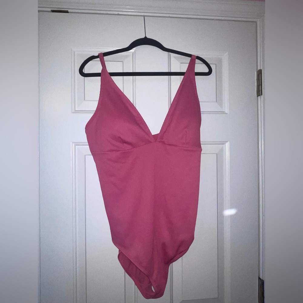 Pink one piece swimsuit